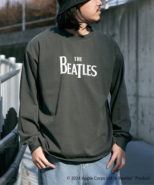 【新品タグ付】ザ・ビートルズ 公式ロゴTシャツXL グレー ピグメント加工 希少 The Beatles tシャツ ザ ビートルズ ピグメントロンT メンズ