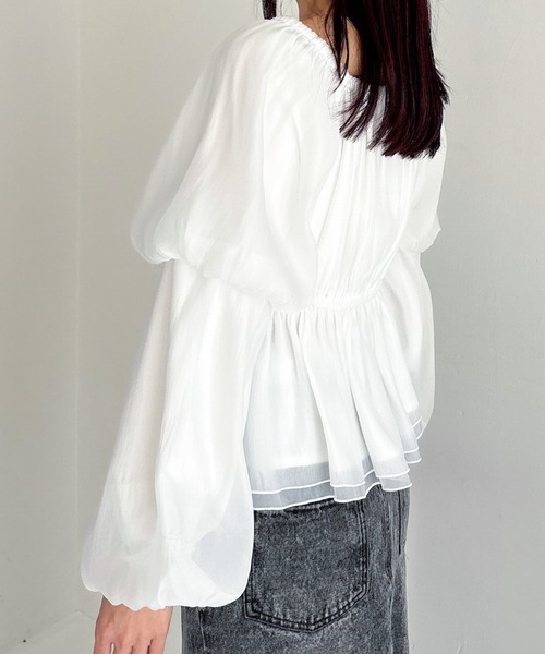 TICCA シアーデザインブラウス TICCA シアーデザインブラウス TICCA シアーデザインブラウス