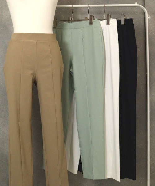 STUDIO PICONE パンツ UV冷感裾スリットパンツ レディース