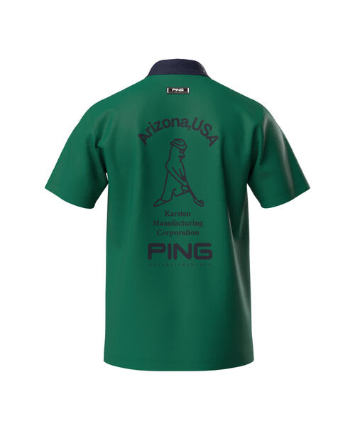 PING ポロシャツ（半袖）・インナー（長袖）の2枚セット　ＬＬサイズ ピン（PING）（メンズ）ゴルフウェア 速乾 半袖ポロシャツ