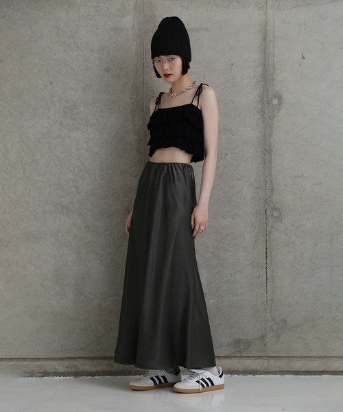CHIGNON スカート (CHIGNON)ワッシャーサテンマーメイドスカート