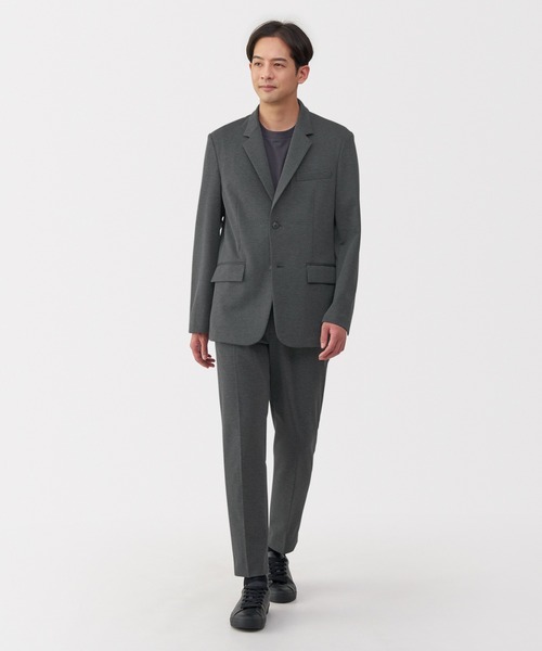 無印良品 パンツ 紳士 ストレッチジャージーノータックパンツ