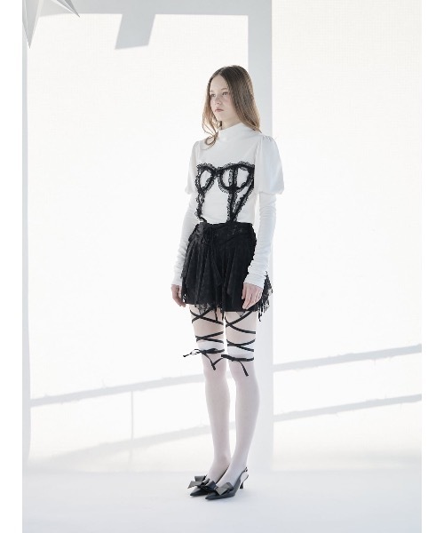 lilLilly スカート レースランダムヘムミニスカート : ZOZOTOWN