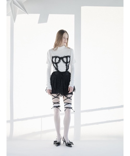 Lillilly スカート lilLilly スカート レースランダムヘムミニスカート : ZOZOTOWN
