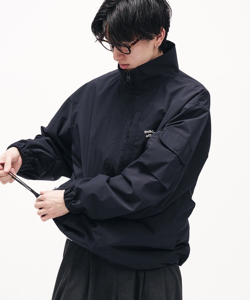 Adoon plain ブルゾン アウター STAND NECK WAVE LOGO BLOUSON