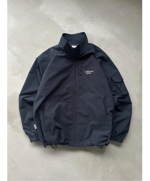 Adoon plain スタンドネック裏ボア中綿ブルゾン　ネイビー　Ｌサイズ Adoon plain（アドーンプレーン）の「STAND NECK BACK BOA