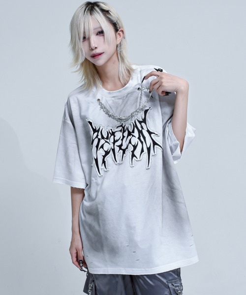 特別オファー REFLEM tシャツ 「REFLEM/レフレム」チェーン付き顔料加工T トップス