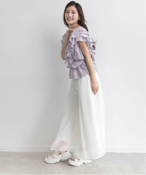 【WHITE】ビジューパーツシアースポーツサンダル RANDA（ランダ） サンダル ビジューパーツシアースポーツサンダル