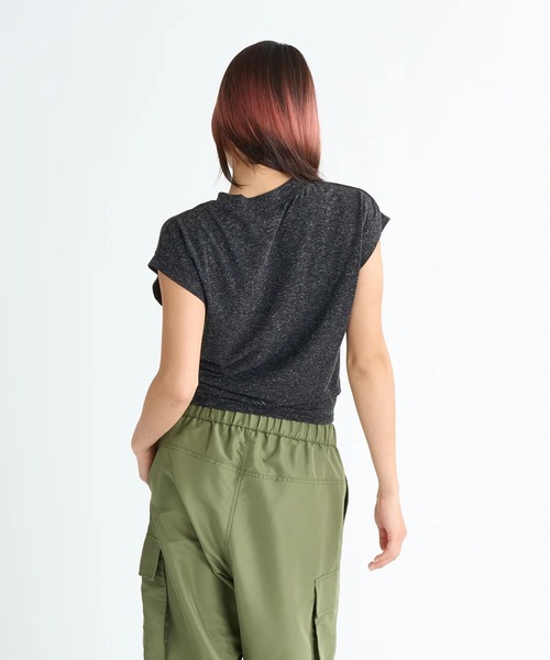 tシャツ 「ROXY/ロキシー」25SS RHYTHM OF LOVE/裾リボン付きノースリーブトップス レディース ROXY tシャツ RHYTHM OF LOVE/ロキシーショート丈裾リボン