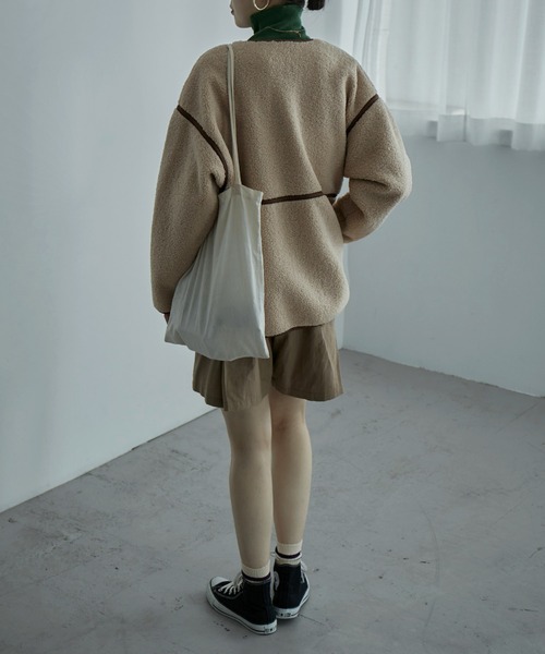 「etoll.」 ノーカラージャケット FREE アイボリー レディース_画像4