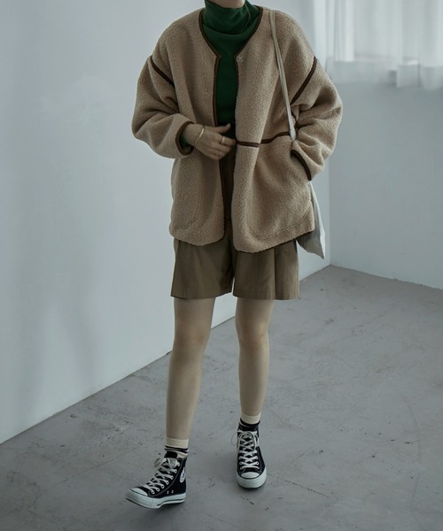 「etoll.」 ノーカラージャケット FREE アイボリー レディース_画像6