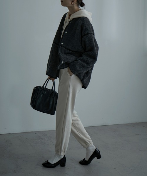 「etoll.」 ノーカラージャケット FREE アイボリー レディース_画像9