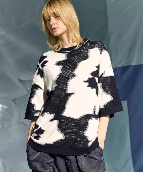 MAISON SPECIAL tシャツ 「UNISEX」Prime-Over Random Mesh Crew