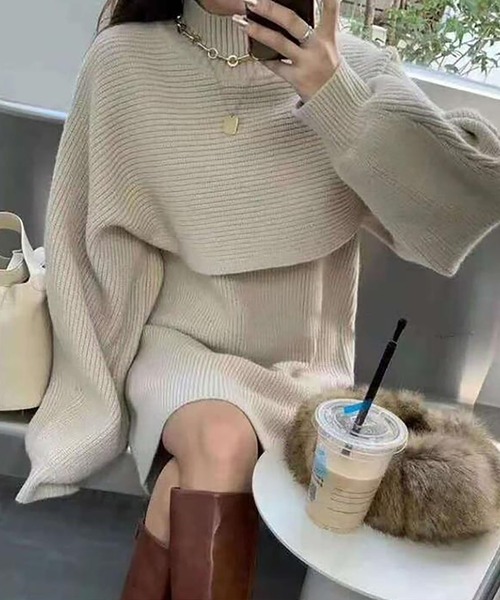 「Ulysses」 「Girly Doll」コンビワンピース F キャメル レディース_画像4