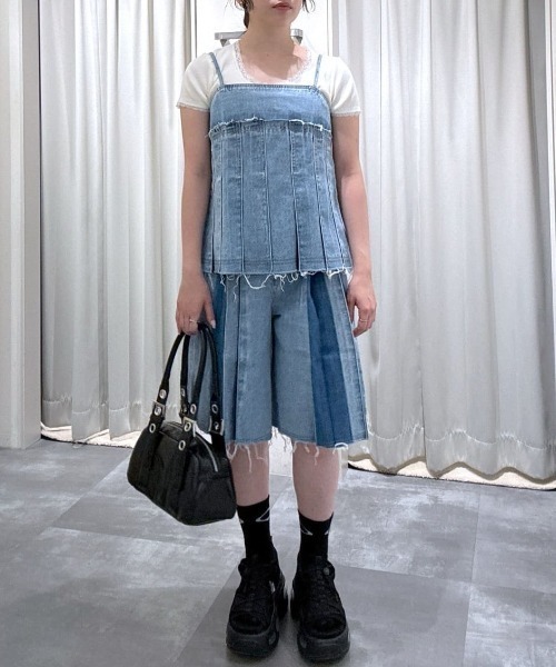 PLEATS MEDIUM PT ローウエスト プリーツ ミディアム パンツ SLY ジーンズ デニム デニムパンツ L/W PLEATS MEDIUM PT ロー