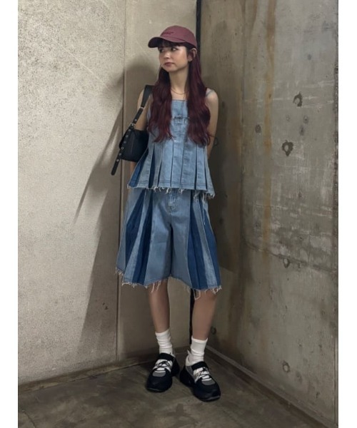PLEATS MEDIUM PT ローウエスト プリーツ ミディアム パンツ SLY ジーンズ デニム デニムパンツ L/W PLEATS MEDIUM PT ロー
