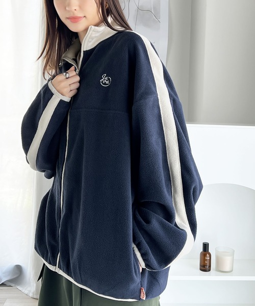 「Java」 ジップアップブルゾン LARGE ブラウン レディース