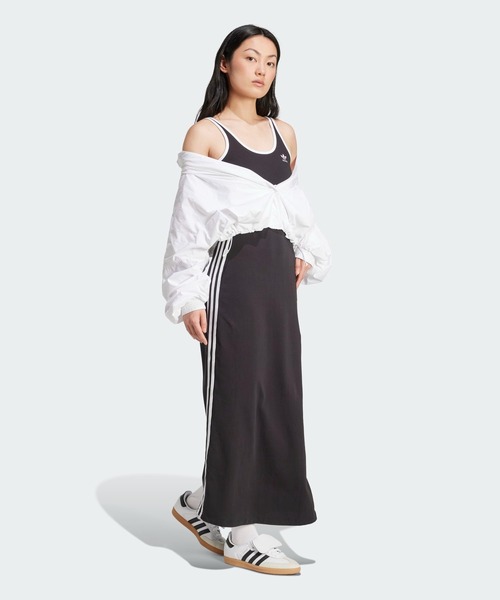 【新品】アディダスadidasクラシックスリーストライプマキシワンピースXL adidas ワンピース アディカラー クラシックス スリーストライプ