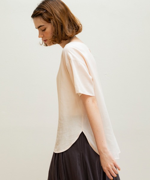 URBAN RESEARCH Sonny Label ブラウス シャツ リネン混クルー
