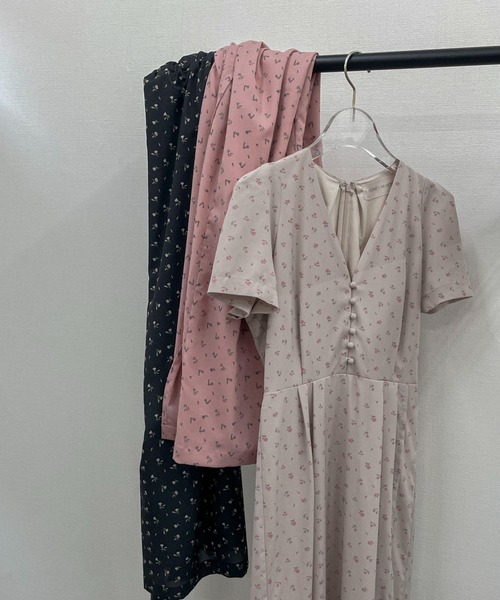HONEY MI HONEY（ハニーミーハニー） ワンピース floral chiffon puff