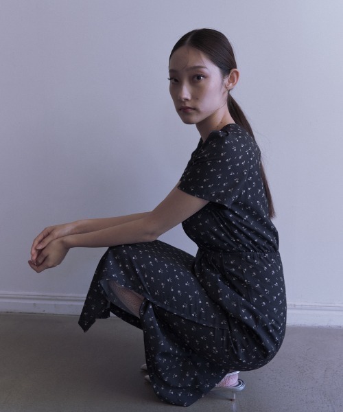 ワンピース HONEY MI HONEY HONEY MI HONEY（ハニーミーハニー） ワンピース floral chiffon puff
