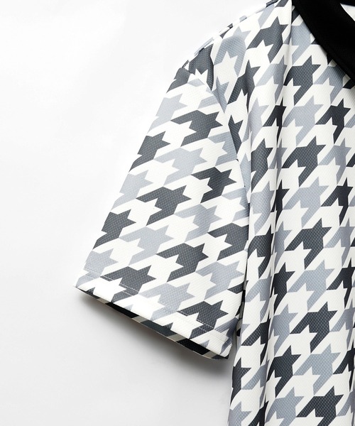 1piu1uguale3 GOLF 千鳥柄　ポロシャツ　メンズ　ゴルフ　M ロゴ 1PIU1UGUALE3 GOLF | メンズウエアをはじめとするキャディバッグ