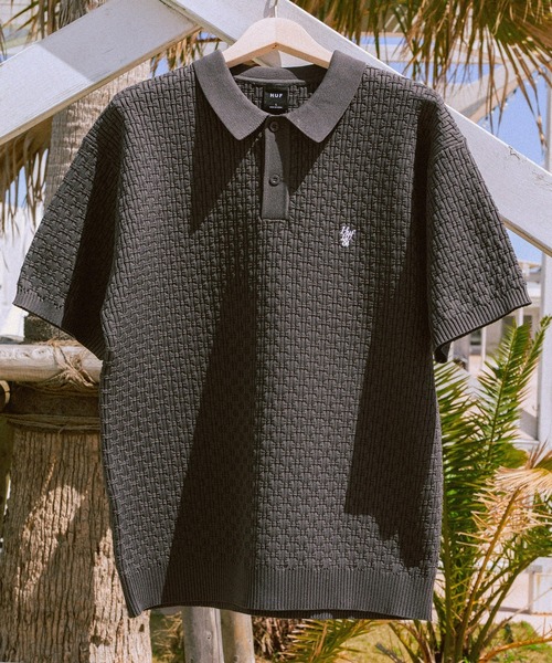 HUF 1984 KNIT POLO ポロシャツ 新作 HUF ポロシャツ 1984 KNIT POLO / ハフ ニットポロ メンズ