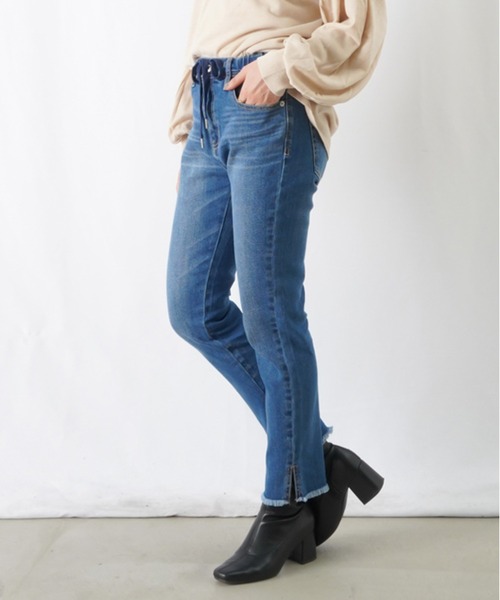「LUCA/LADY LUCK LUCA」 加工デニムパンツ 38 インディゴブルー レディース_画像3
