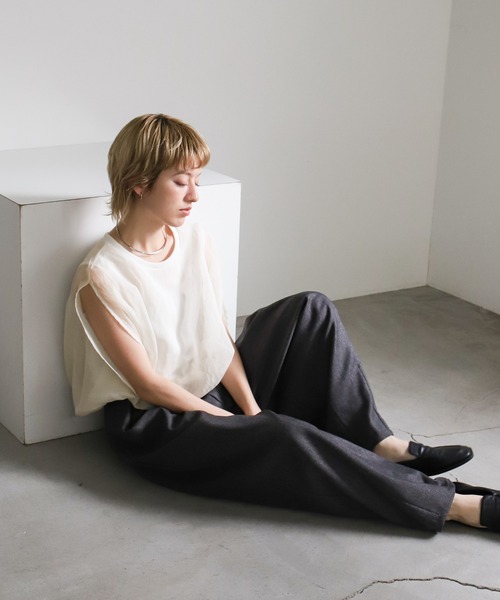 「select MOCA」 ノースリーブブラウス FREE オフホワイト レディース_画像9
