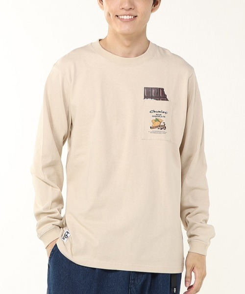 CHUMS（チャムス） tシャツ ロンT H CHOCOLATE PKT BRD L/S T CH01