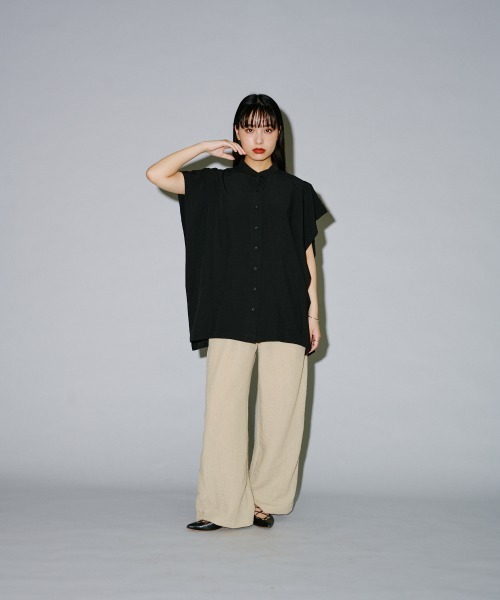 「terrace」 半袖ブラウス MEDIUM グリーン レディース_画像8