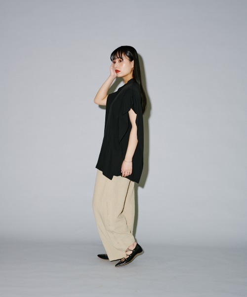 「terrace」 半袖ブラウス MEDIUM グリーン レディース_画像9