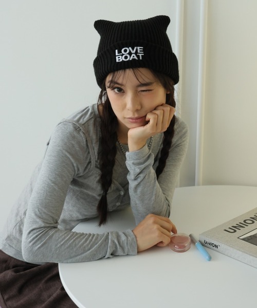 ラブボート ニット帽 ニットキャップ LOVEBOAT 猫耳ニットキャップ