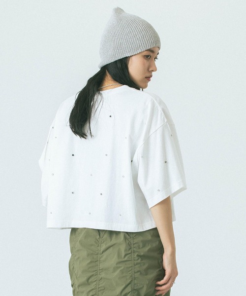 「ROSE BUD」 半袖カットソー ONE SIZE ホワイト レディース_画像3