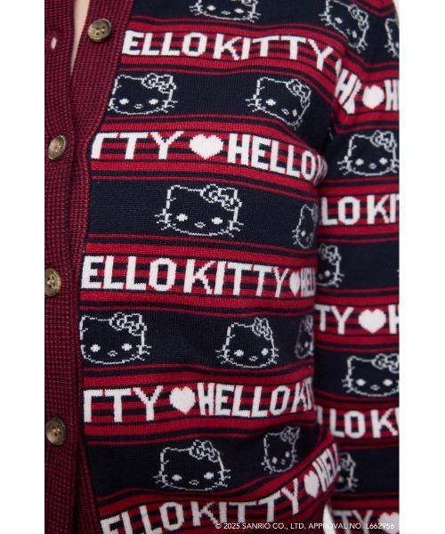 MOUSSY（マウジー） カーディガン HELLO KITTY RETRO STRIPE