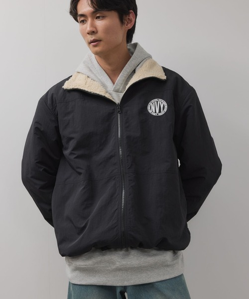NAVY ブルゾン アウター 裏ボアリバーシブルブルゾン メンズ