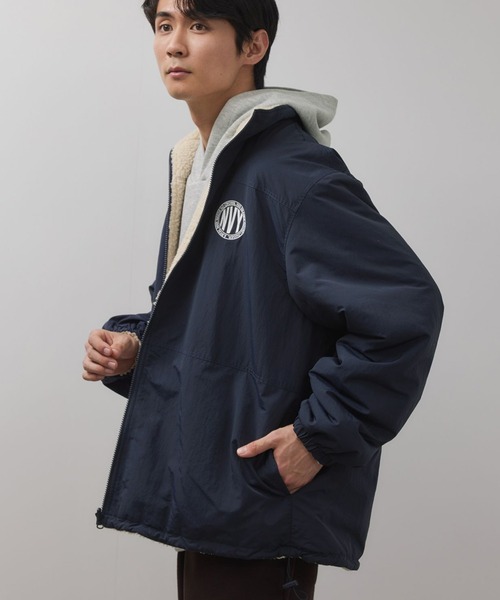 NAVY ブルゾン アウター 裏ボアリバーシブルブルゾン メンズ