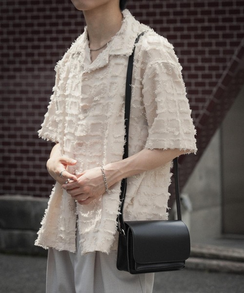 「SENSE OF PLACE by URBAN RESEARCH」 半袖シャツ LARGE アイボリー メンズ_画像3