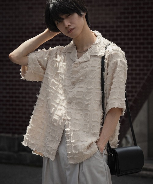 「SENSE OF PLACE by URBAN RESEARCH」 半袖シャツ LARGE アイボリー メンズ_画像5