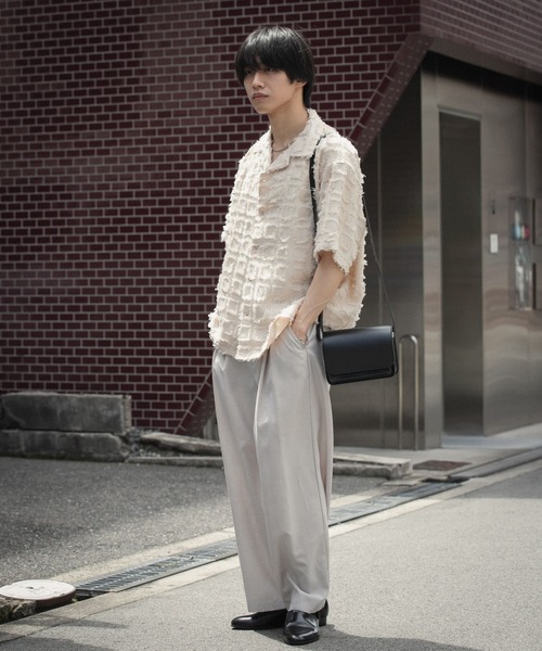「SENSE OF PLACE by URBAN RESEARCH」 半袖シャツ LARGE アイボリー メンズ_画像7