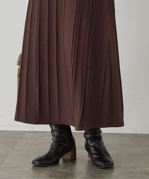 「Thevon」 ニットワンピース FREE モカ レディース_画像6