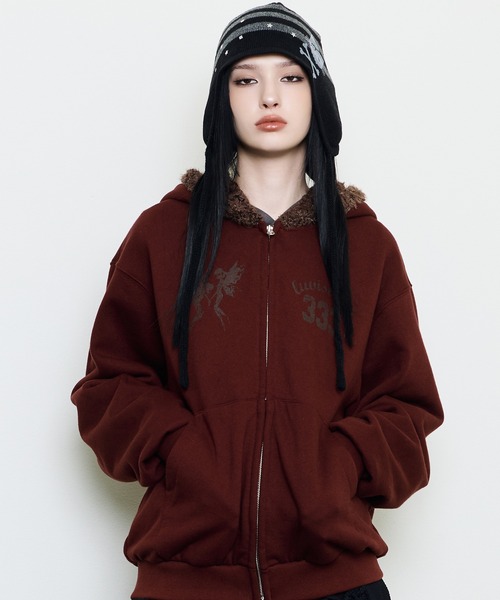 LUVISTRUE パーカー EV FAIRY FUR HOOD ZIP UP レディース : ZOZOTOWN