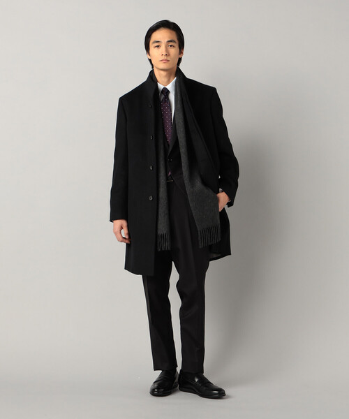 ⭕️未使用品⭕️　コムサメン　アンゴラコート　イタリアンカラー　ブラック　M COMME CA MEN（コムサメン） コート ジャケット アンゴラビーバー