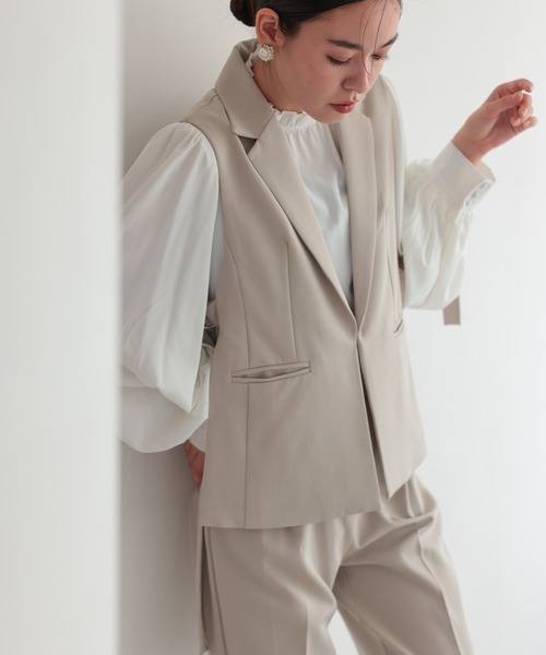 TOKYO OFFICA セットアップ 「手洗いOK」サイドベルト ジレ