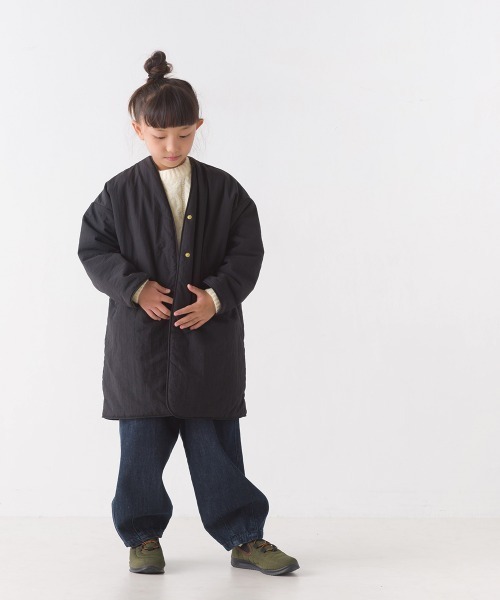 「OMNES」 「KIDS」中綿コート 140 カーキ キッズ_画像2