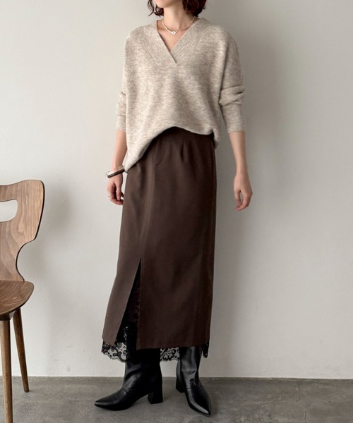 DOUX ARCHIVES（ドゥアルシーヴ） スカート 裾レースタイトスカート