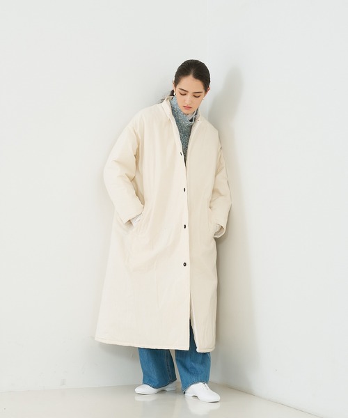 「Yarmo」 ステンカラーコート フリー ブラック レディース_画像4