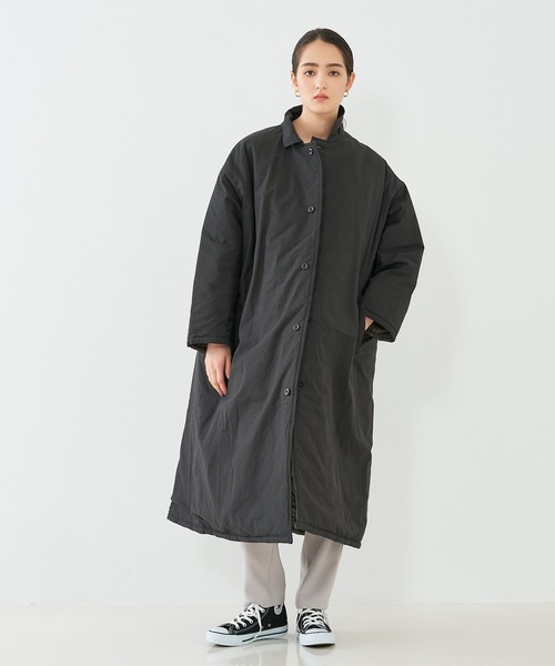 「Yarmo」 ステンカラーコート フリー ブラック レディース_画像6