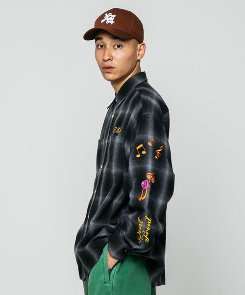 「XLARGE」 長袖シャツ L ブラック メンズ_画像2