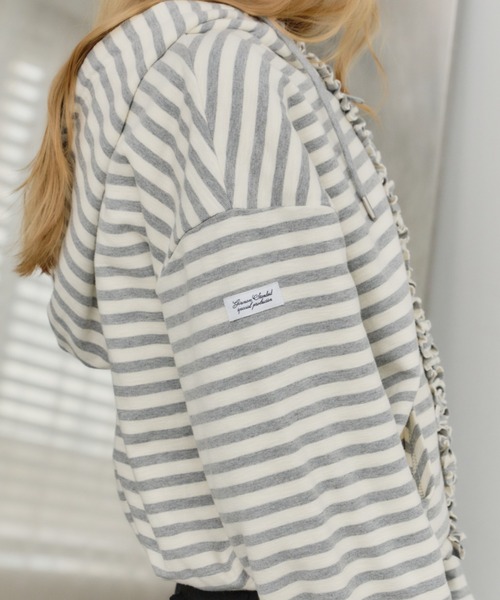 GIUNON パーカー reversible drawstring zip hoodie / リバーシブル